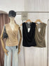 Sleeveless Wrap Design Ruched Tops